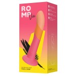 ROMP - DIZI DILDO IN SILICONE CON VENTOSA TRICOLORE 18 CM